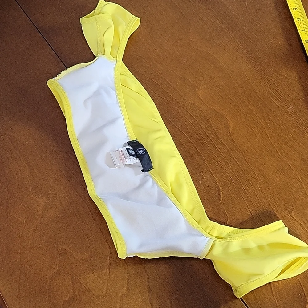 Donated-Swim Top Off the Shoulder Bright Yellow - Picture 12 of 14